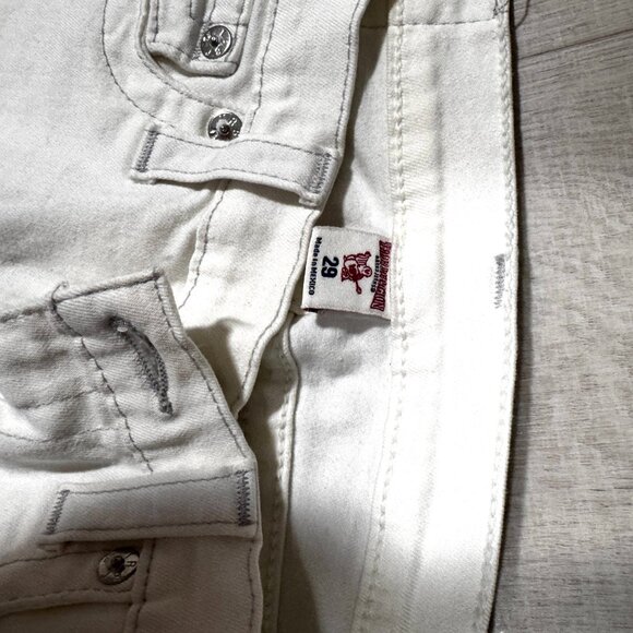 True Religion White Stretch Denim Size 29 - Picture 3 of 5